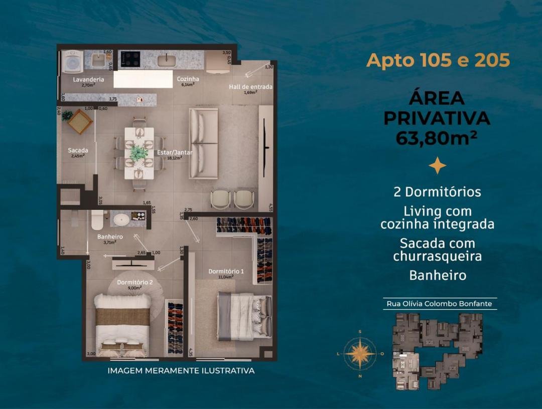 Apartamento à venda no Bairro Rio Maina